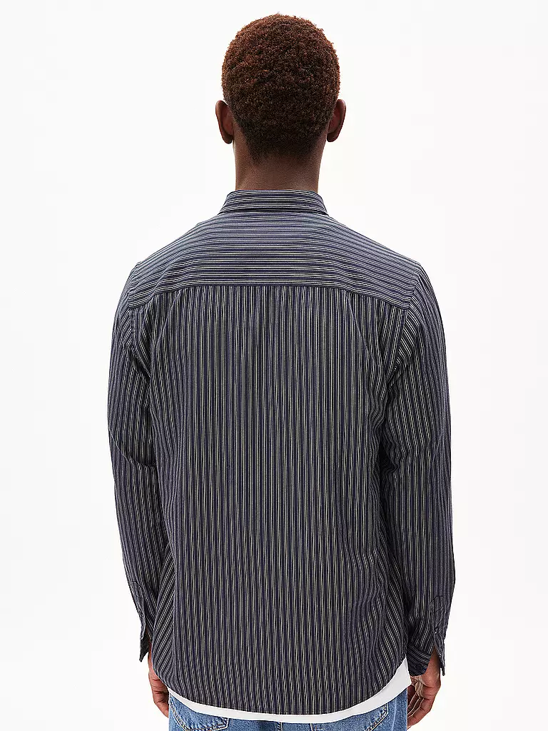 ARMEDANGELS | Hemd Casual Fit QUAASA STRIPES | dunkelblau