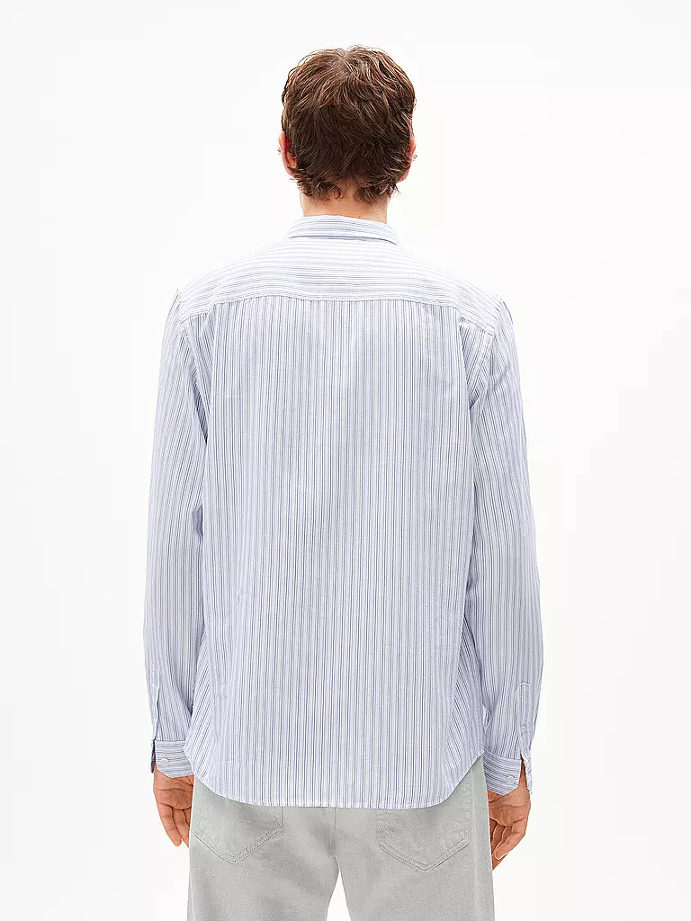 ARMEDANGELS | Hemd Casual Fit QUAASA STRIPES | blau