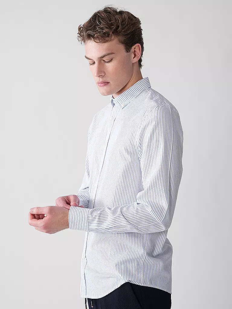 ARMEDANGELS | Hemd Casual Fit QUAASA STRIPES | weiss