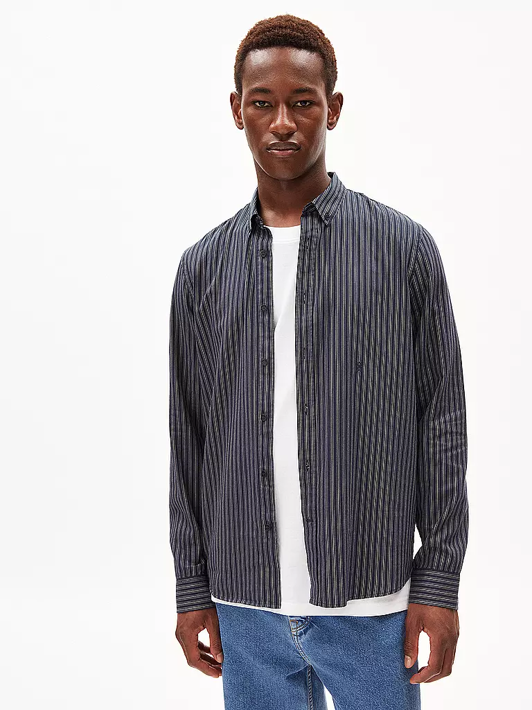 ARMEDANGELS | Hemd Casual Fit QUAASA STRIPES | dunkelblau