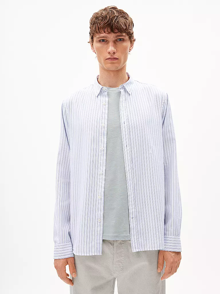 ARMEDANGELS | Hemd Casual Fit QUAASA STRIPES | weiss