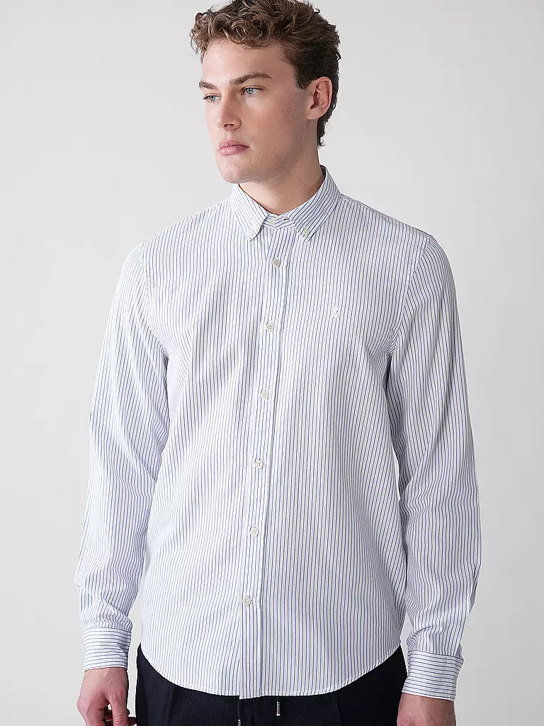 ARMEDANGELS | Hemd Casual Fit QUAASA STRIPES | weiss