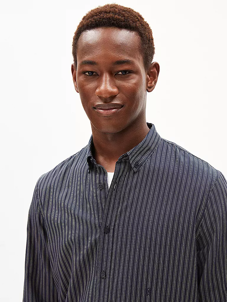 ARMEDANGELS | Hemd Casual Fit QUAASA STRIPES | dunkelblau