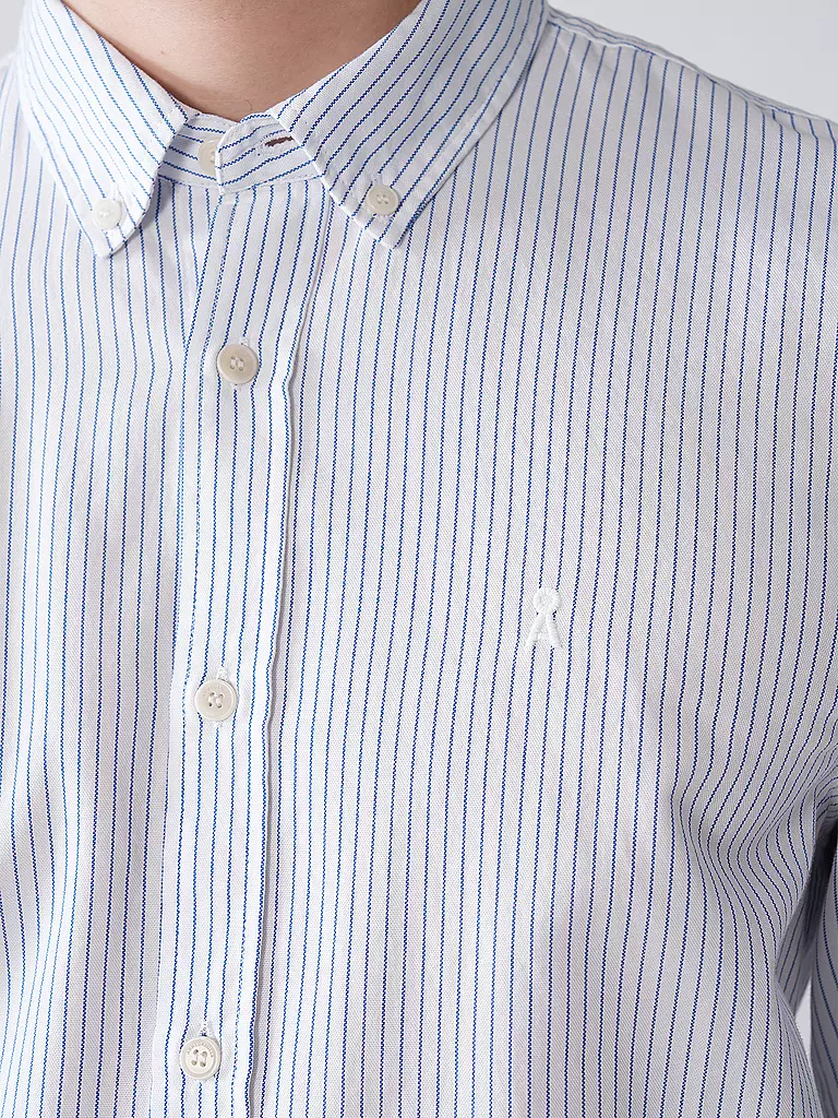 ARMEDANGELS | Hemd Casual Fit QUAASA STRIPES | weiss