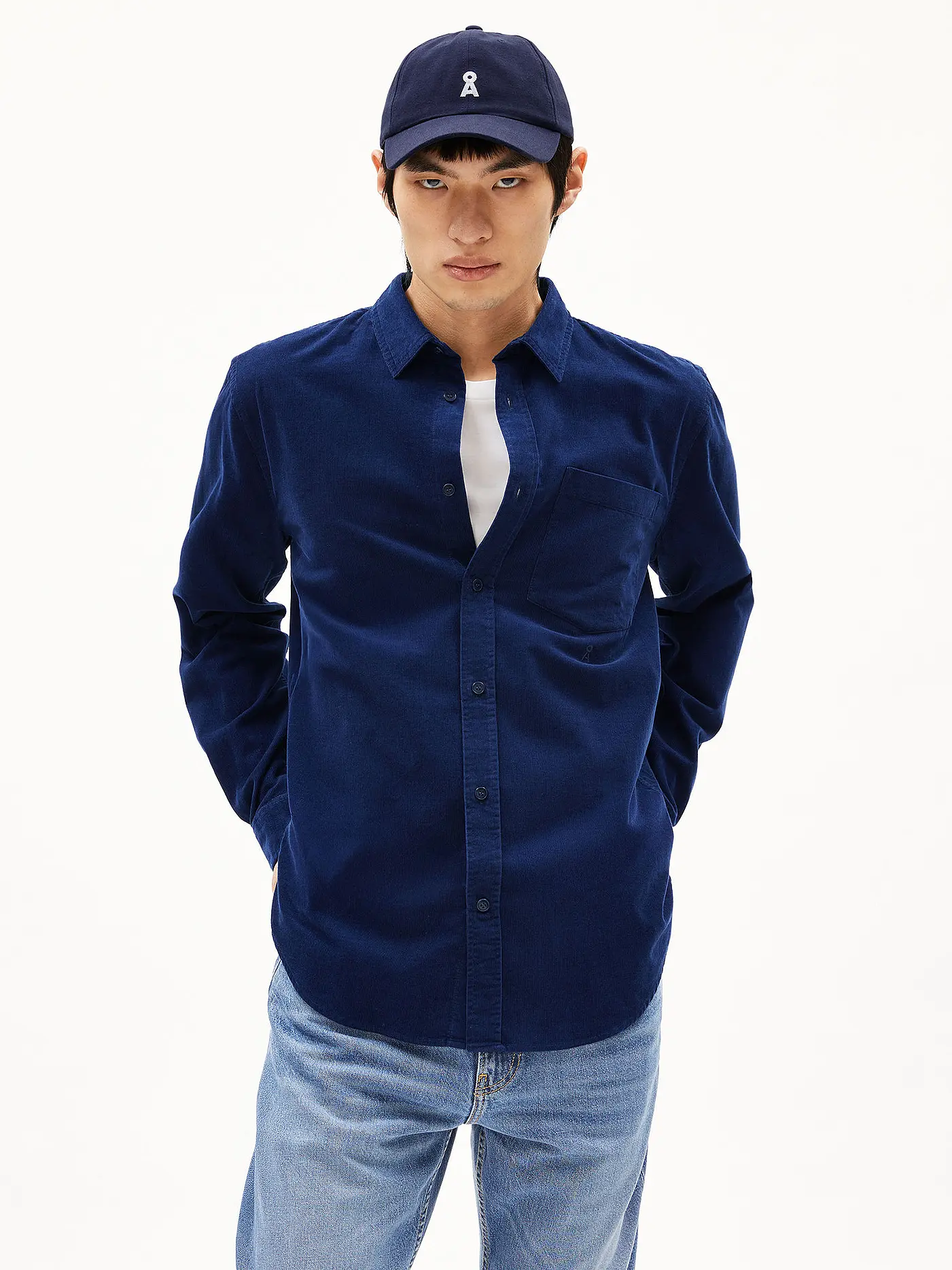 ARMEDANGELS | Hemd Regular Fit SAAMY  | dunkelblau
