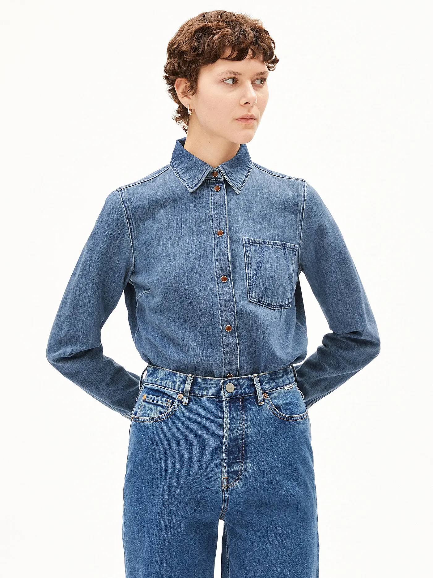 ARMEDANGELS | Jeansbluse AURELAA | blau