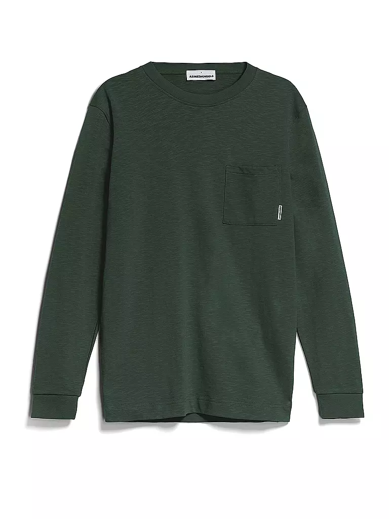 ARMEDANGELS | Langarmshirt BAAZO FLAMÉ | dunkelgrün