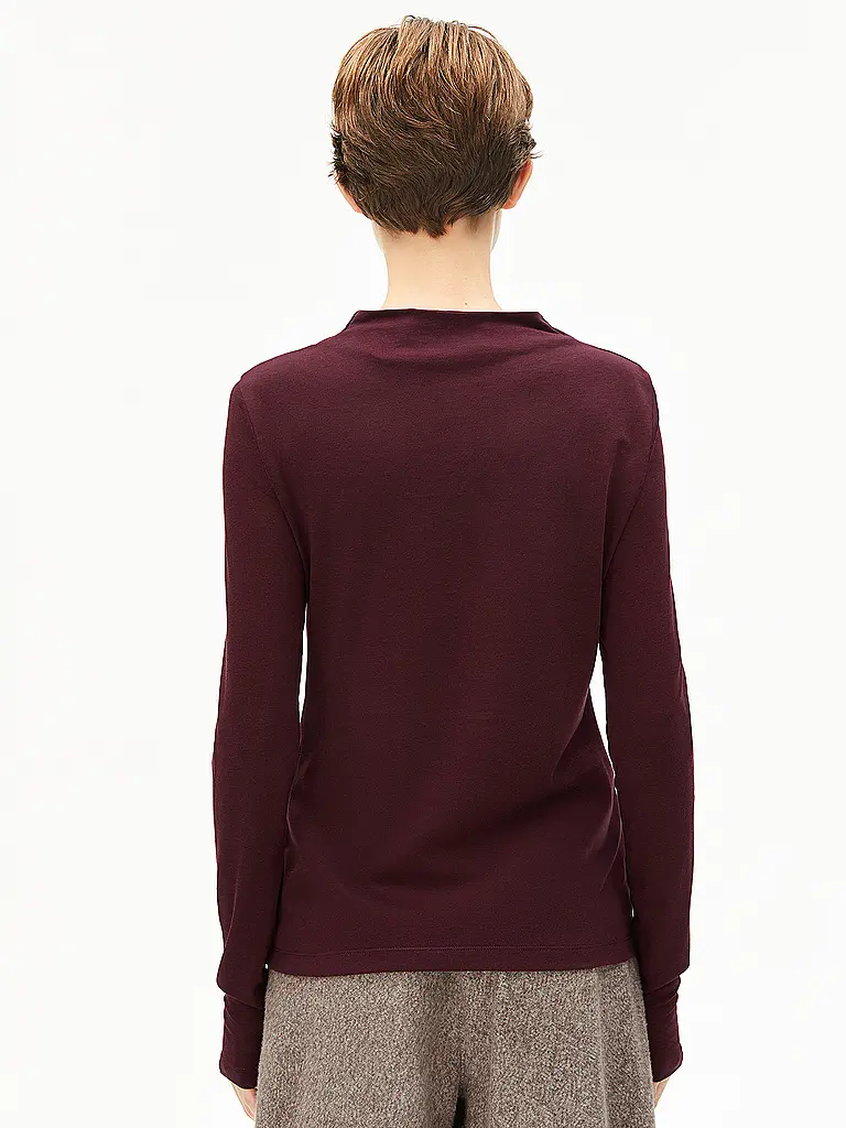 ARMEDANGELS | Langarmshirt CALUNAA | dunkelrot