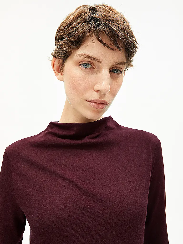 ARMEDANGELS | Langarmshirt CALUNAA | dunkelrot