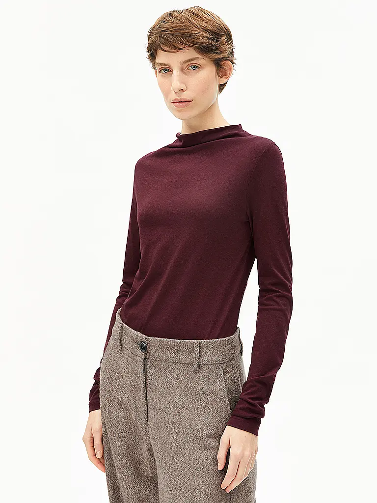 ARMEDANGELS | Langarmshirt CALUNAA | dunkelrot