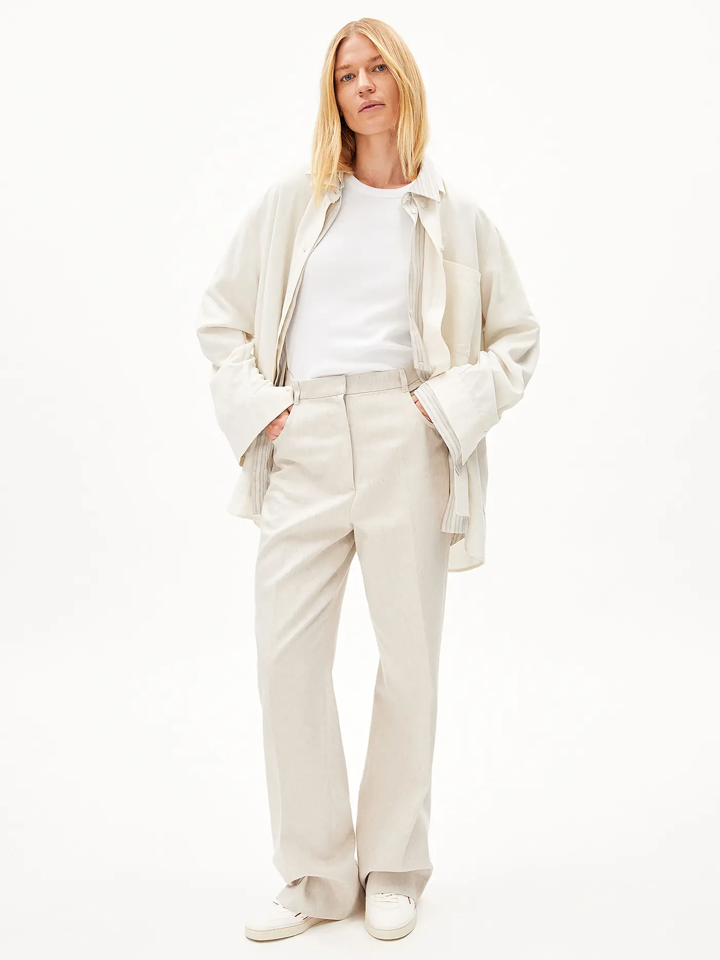 ARMEDANGELS | Marlenehose JUMAA | creme