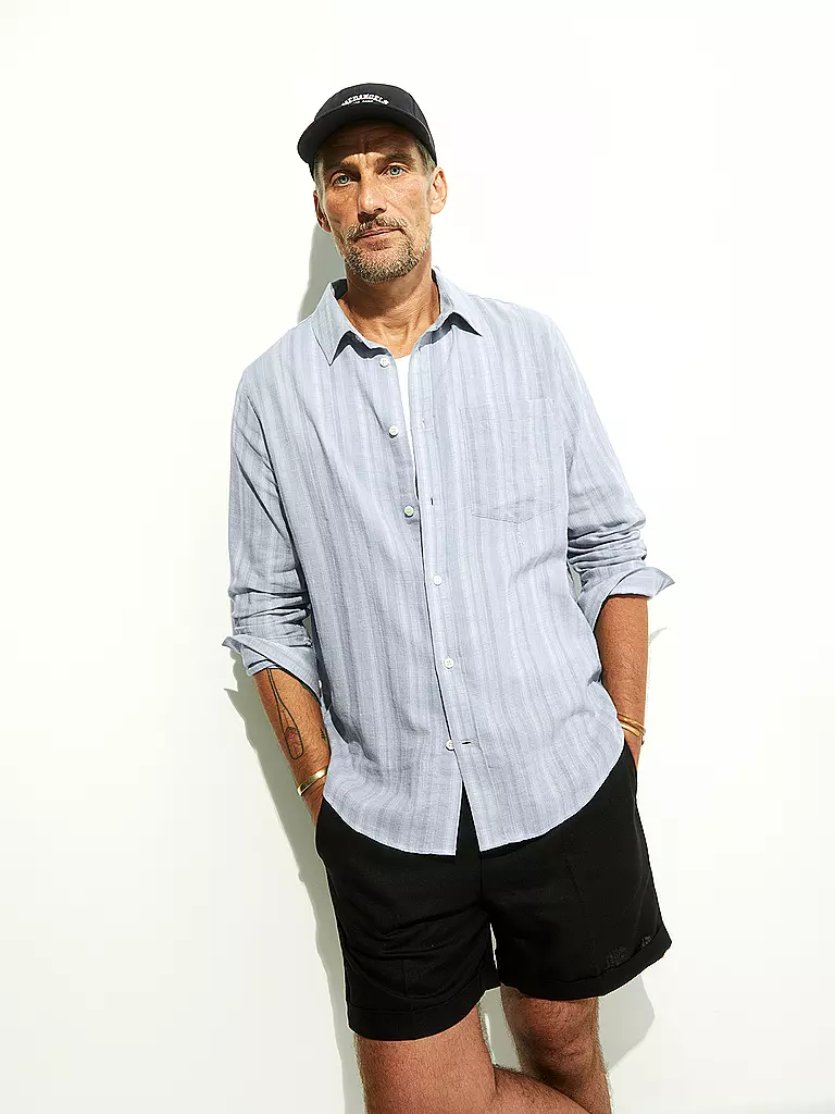 ARMEDANGELS | Overshirt FLAAVIEN STRIPES | blau