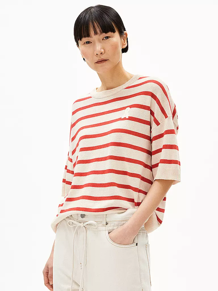 ARMEDANGELS | Pullover LIZAA LINO STRIPES | dunkelblau