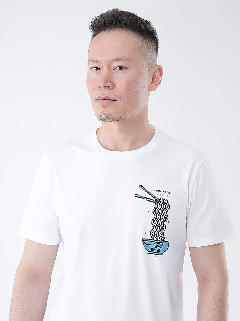 ARMEDANGELS | T-Shirt JAAMES FISH SOUP | weiss