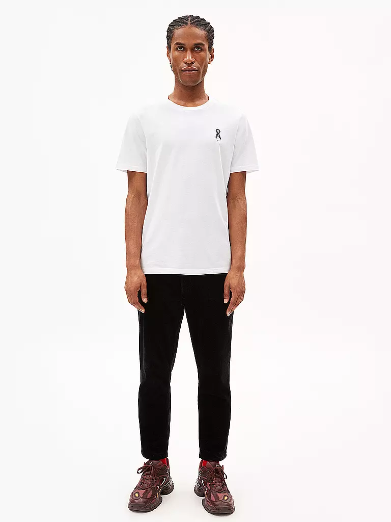 ARMEDANGELS | T-Shirt JAAMES PIXXEL LOGAA | weiss