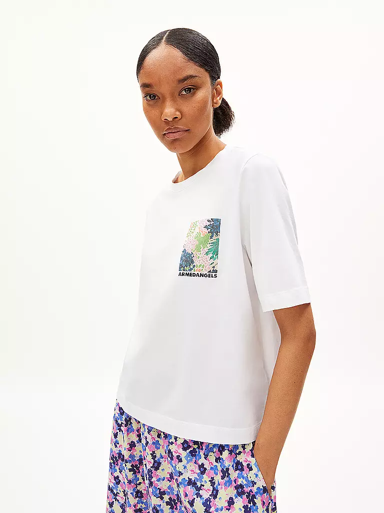 ARMEDANGELS | T-Shirt LAYAA FLORAA | weiss