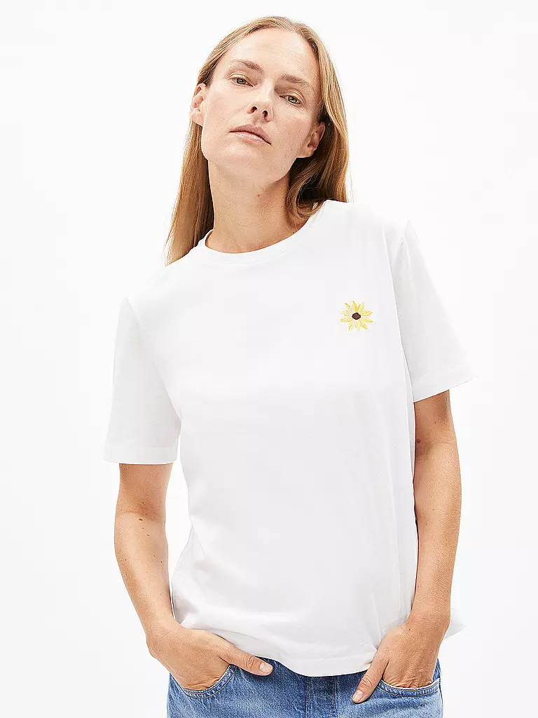 ARMEDANGELS | T-Shirt LUALAA FLOWER | weiss
