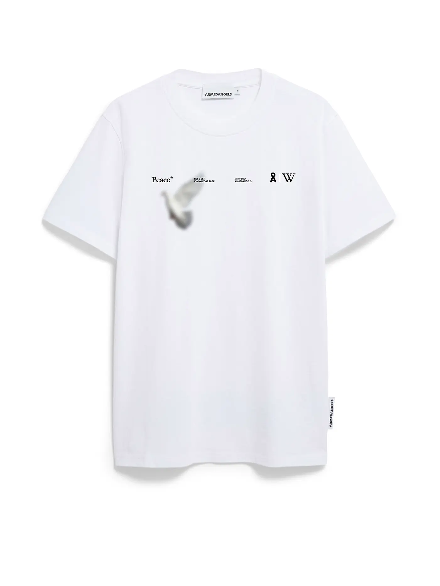 ARMEDANGELS | T-Shirt MAARKOS WIKIPEDIA  | weiss