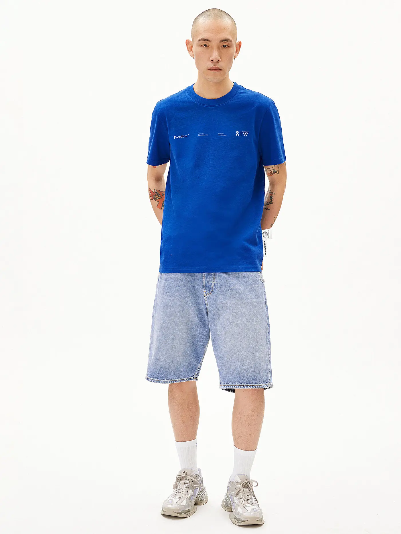 ARMEDANGELS | T-Shirt MAARKOS WIKIPEDIA  | blau