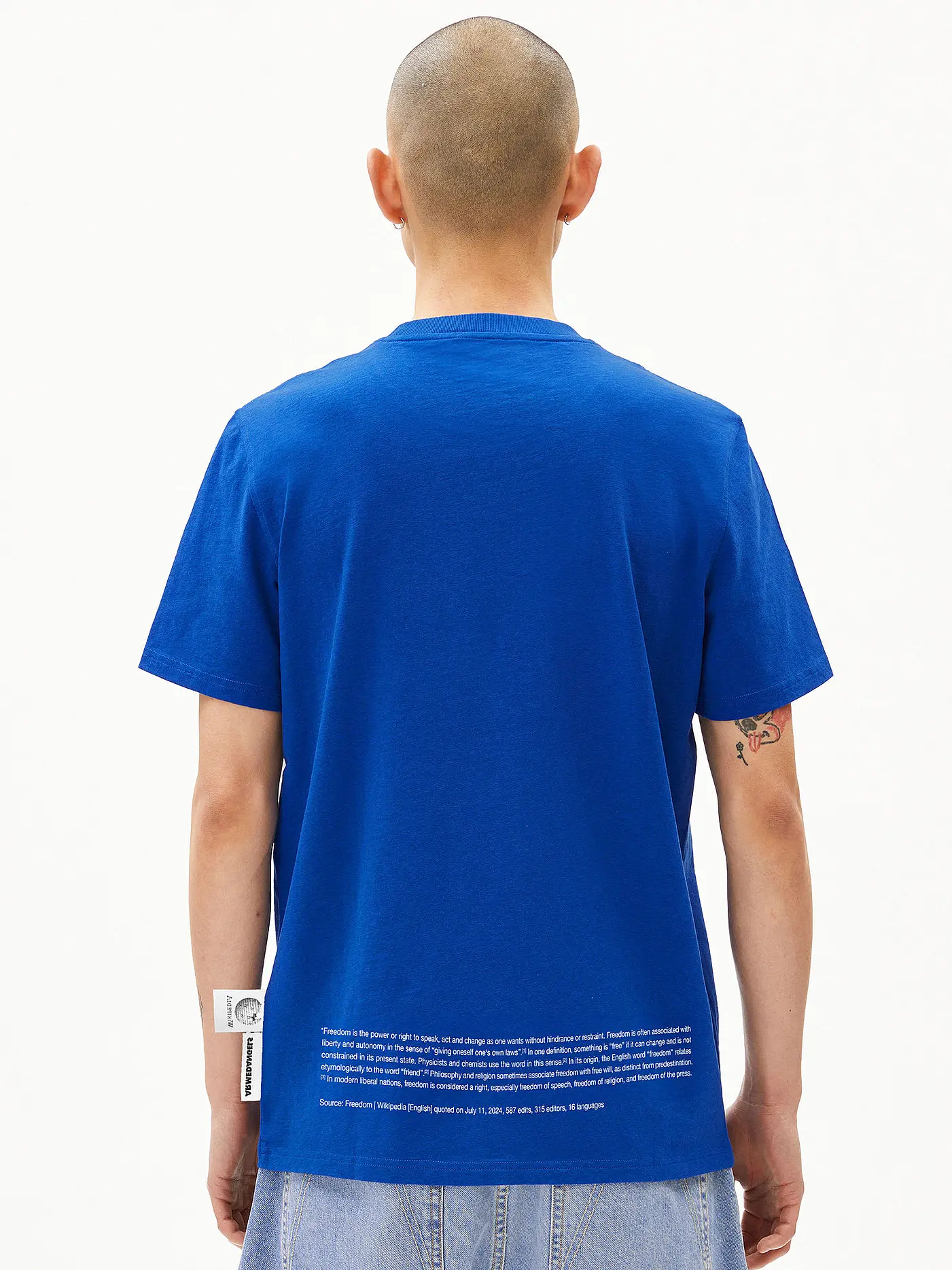 ARMEDANGELS | T-Shirt MAARKOS WIKIPEDIA  | blau