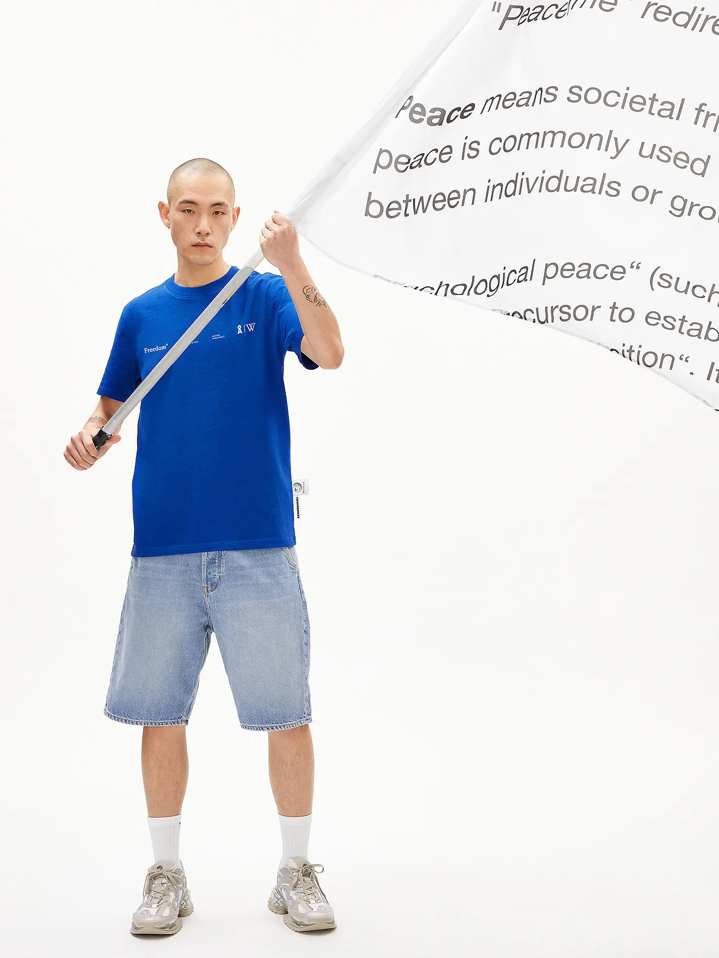 ARMEDANGELS | T-Shirt MAARKOS WIKIPEDIA  | blau