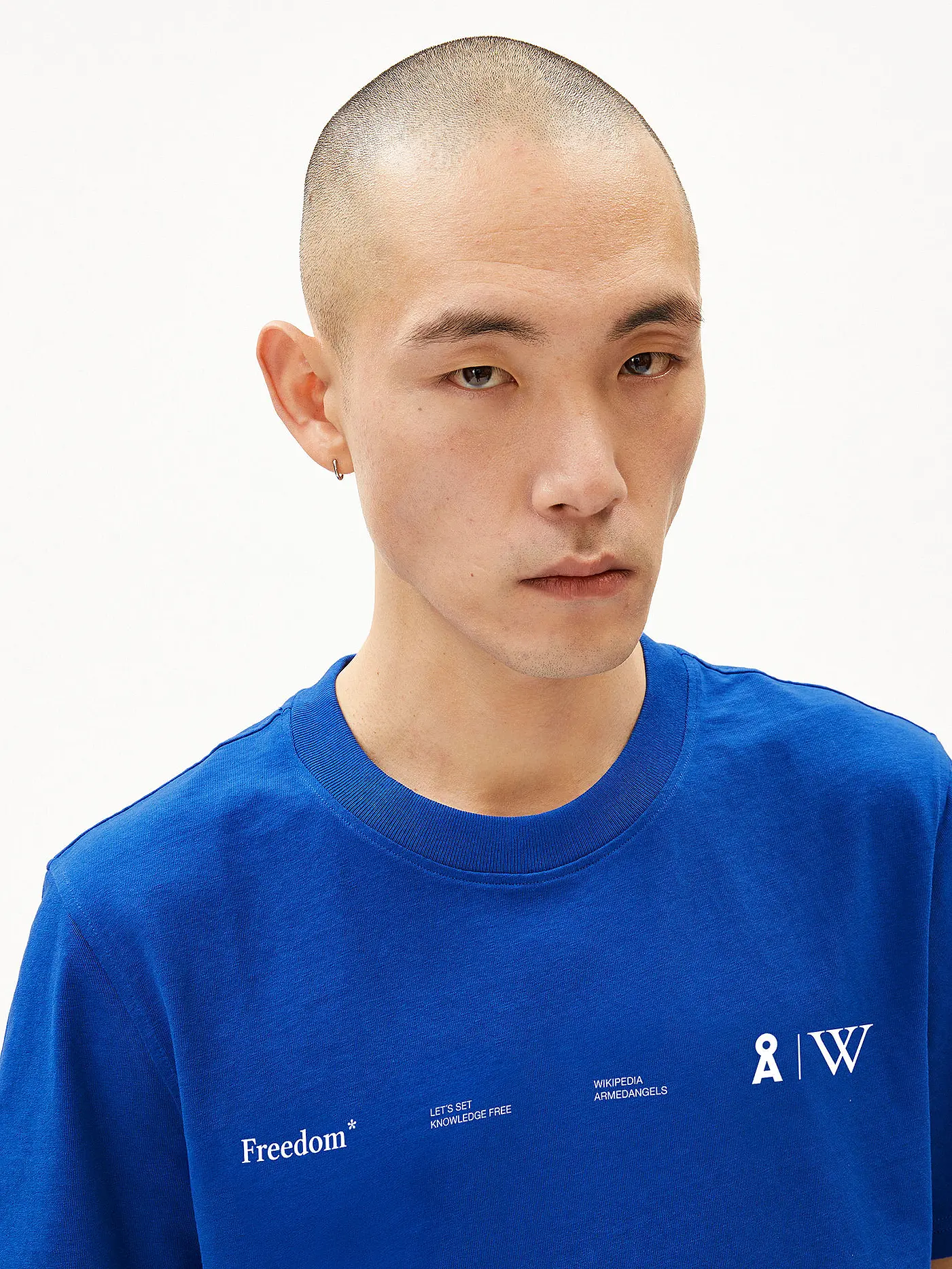 ARMEDANGELS | T-Shirt MAARKOS WIKIPEDIA  | blau