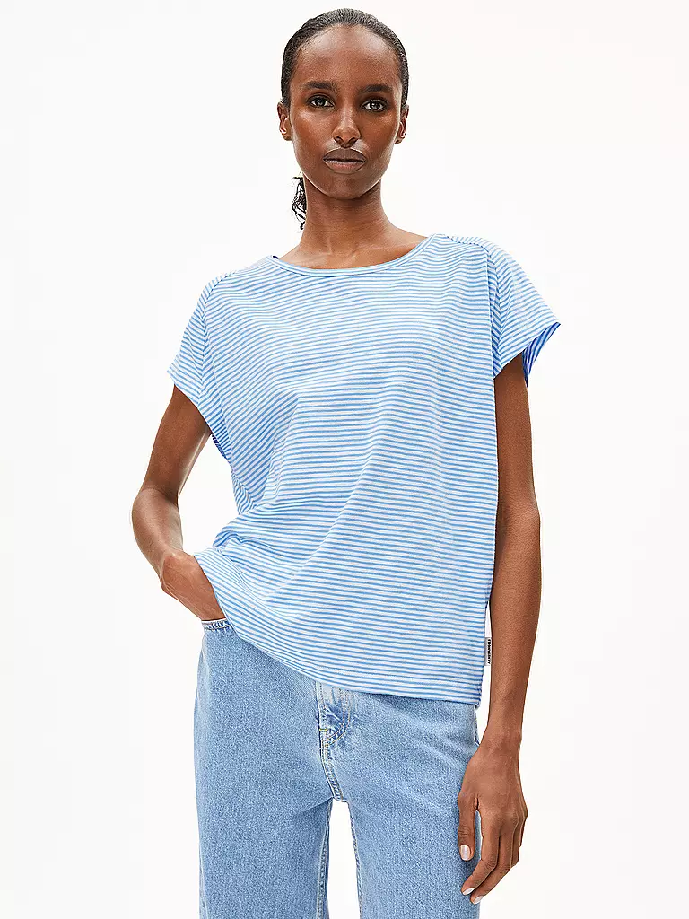 ARMEDANGELS | T-Shirt ONELIAA LOVELY STRIPES | rot