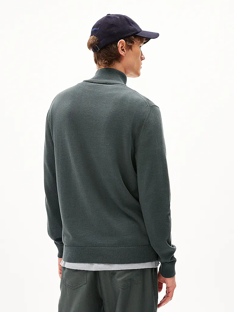 ARMEDANGELS | Troyer Pullover FAABES | dunkelgrün