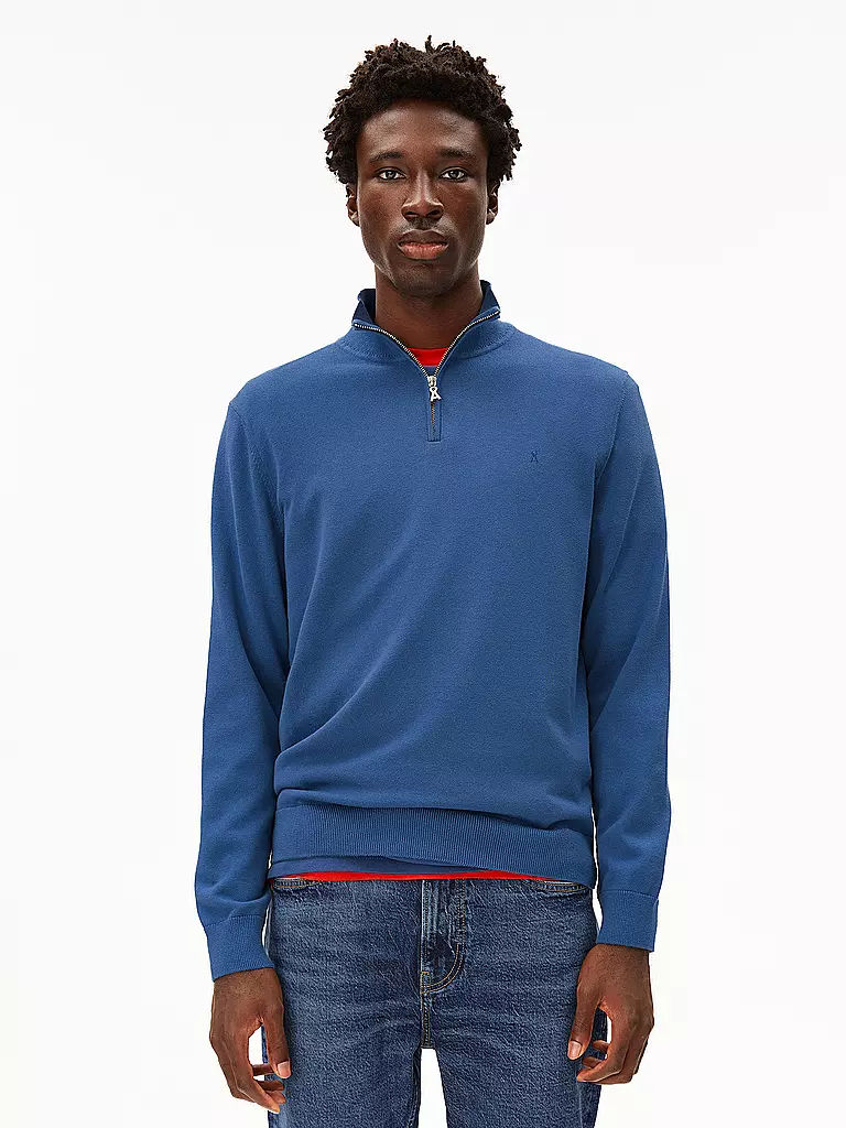 ARMEDANGELS | Troyer Pullover FAABES | blau