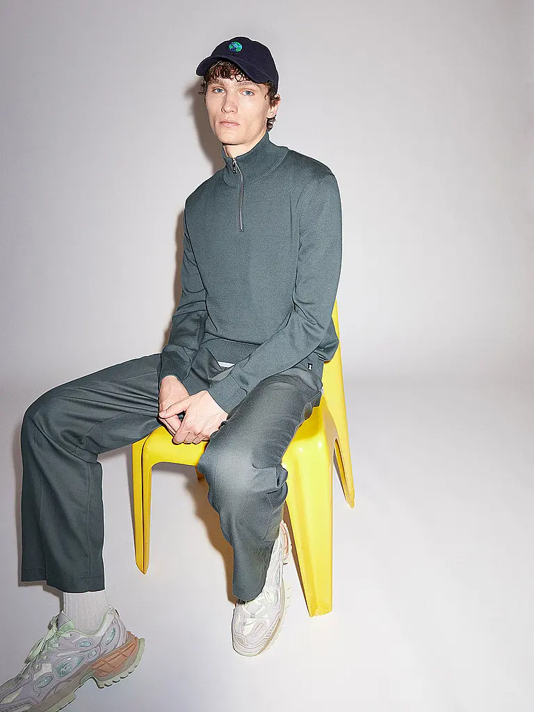 ARMEDANGELS | Troyer Pullover FAABES | dunkelgrün