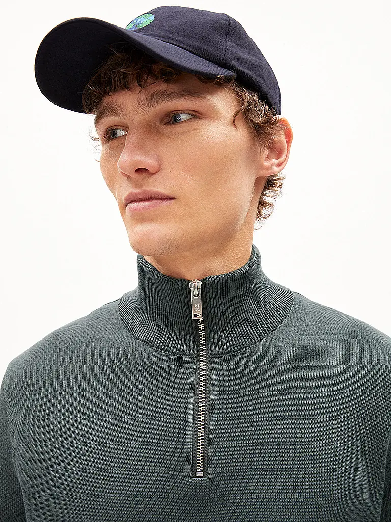 ARMEDANGELS | Troyer Pullover FAABES | dunkelgrün