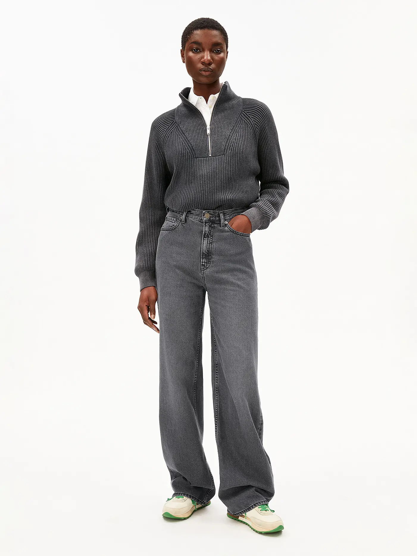 ARMEDANGELS | Troyer Pullover RONYIAAS | schwarz