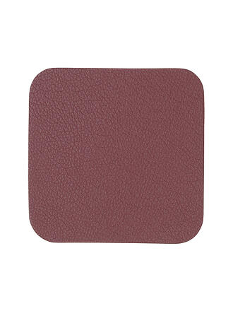 ASA SELECTION | Glasuntersetzter 4er Set Lederoptik 10x10cm Plum