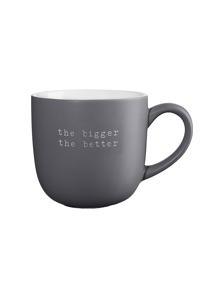 ASA SELECTION Henkelbecher THE BIGGER THE BETTER 600ml Grau grau