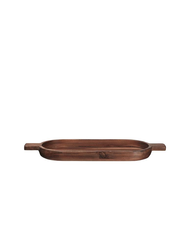 ASA SELECTION | Brett oval "Wood" 49,6 x 18cm (Akazie Massiv) | braun