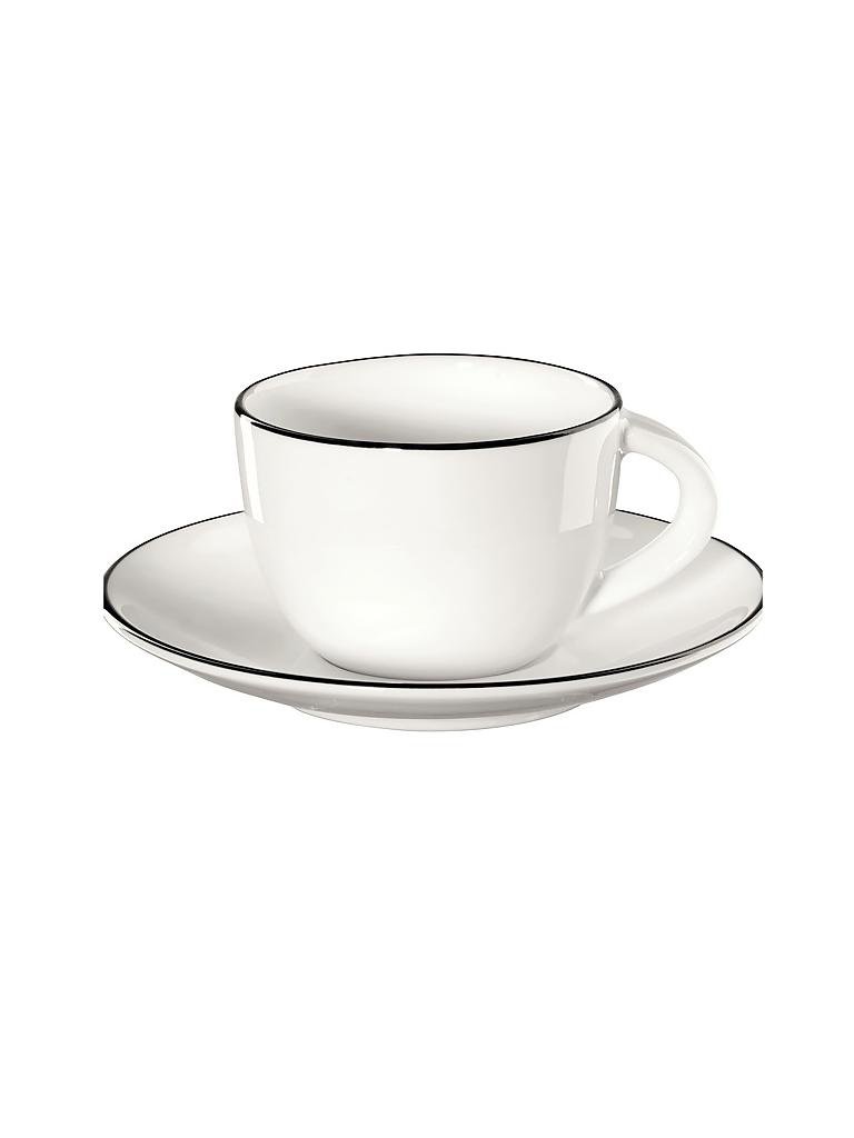 ASA SELECTION | Espressotasse mit Untertasse "à table ligne noir" 70ml | weiss