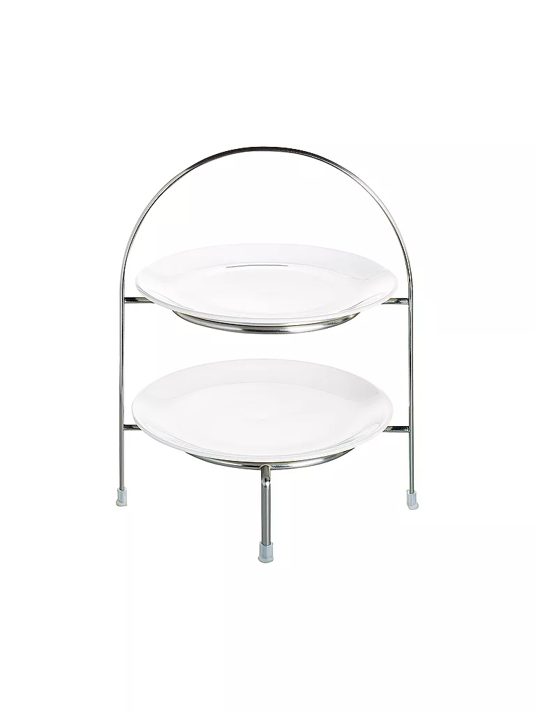 ASA SELECTION | Etagere 2-stufig für Dessertteller 28cm | silber