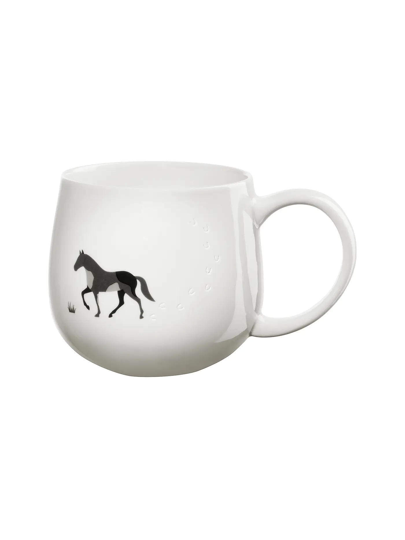 ASA SELECTION | Henkelbecher 0,4l MAGU-FOOTPRINTS Cat | weiss