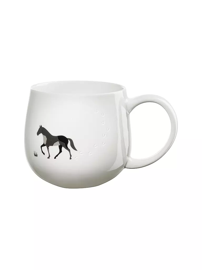 ASA SELECTION | Henkelbecher 0,4l MAGU-FOOTPRINTS Horse | weiss