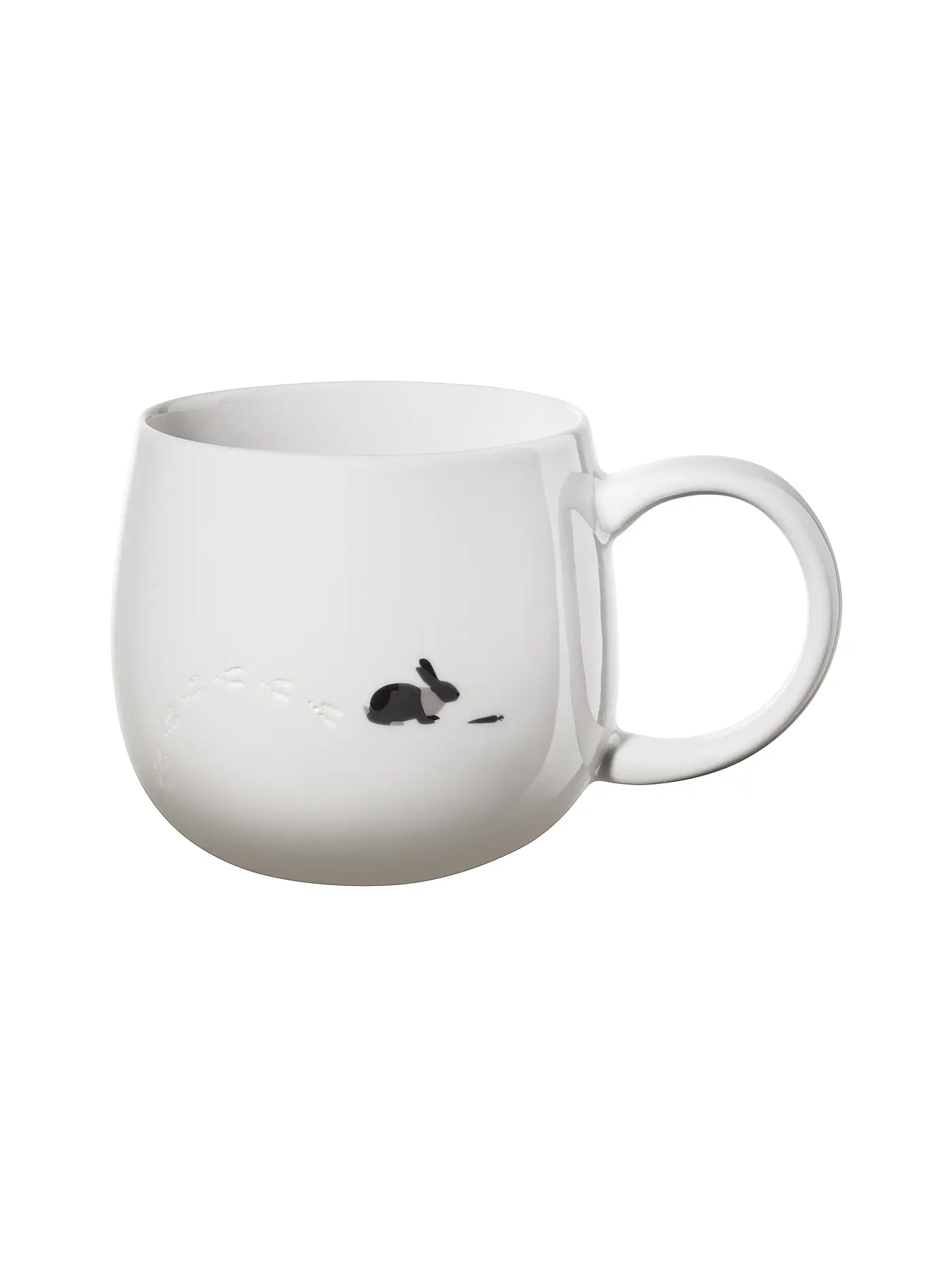 ASA SELECTION | Henkelbecher 0,4l MAGU-FOOTPRINTS Cat | weiss