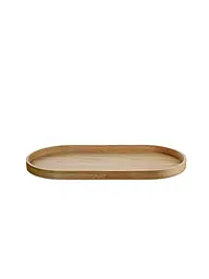 ASA SELECTION | Holzblatte oval 44x22,5cm Eiche Schwarz | Hellbraun