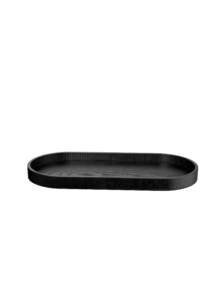 ASA SELECTION | Holztablett oval 35,5x16,5cm Schwarz | schwarz