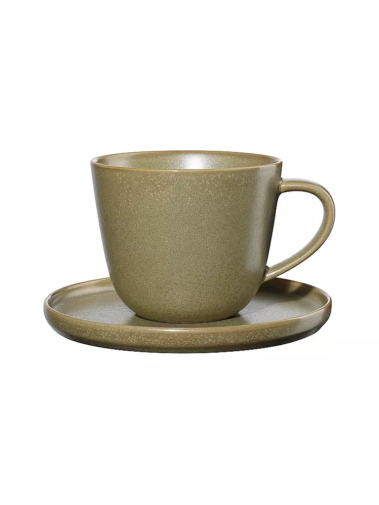 ASA SELECTION | Kaffeetasse mit Untertasse 0,25l Coppa Miso | olive