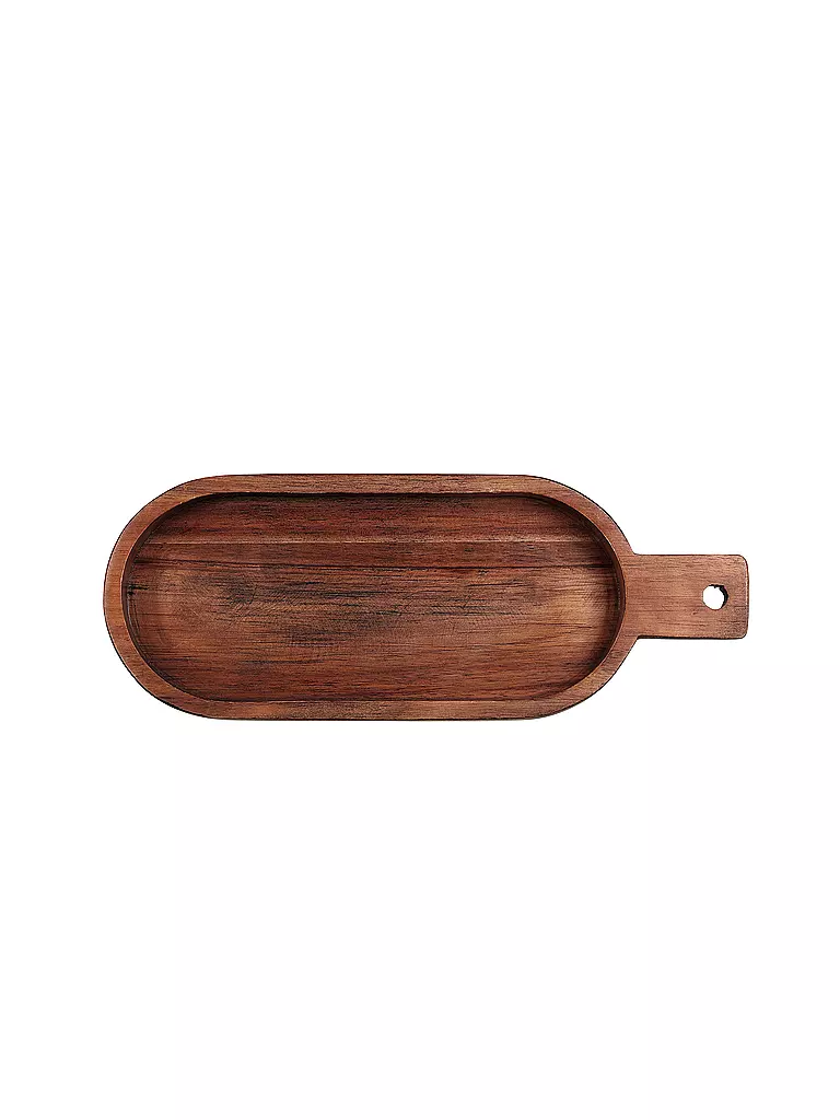 ASA SELECTION | Schale oval flach "Wood" 33,4x13cm (Akazie Massiv) | braun