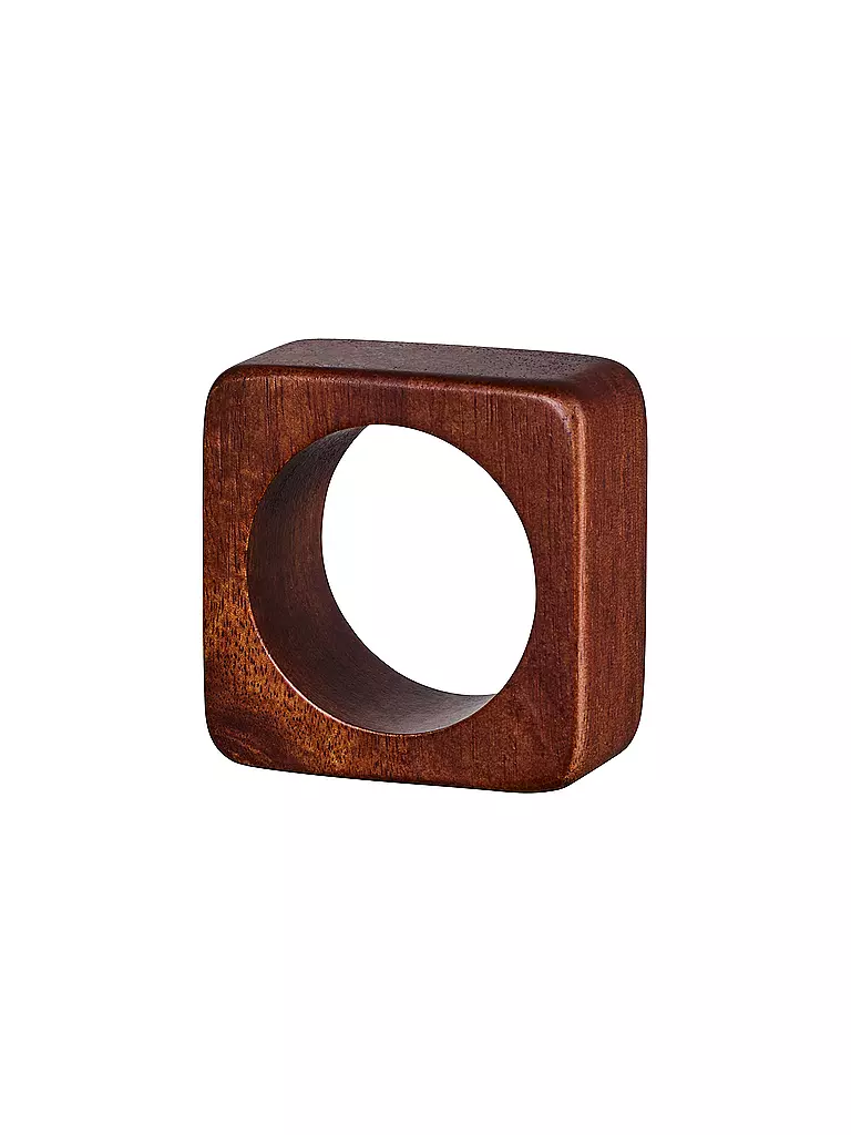 ASA SELECTION | Serviettenringe 2er Set eckig/glatt Akazienholz | braun