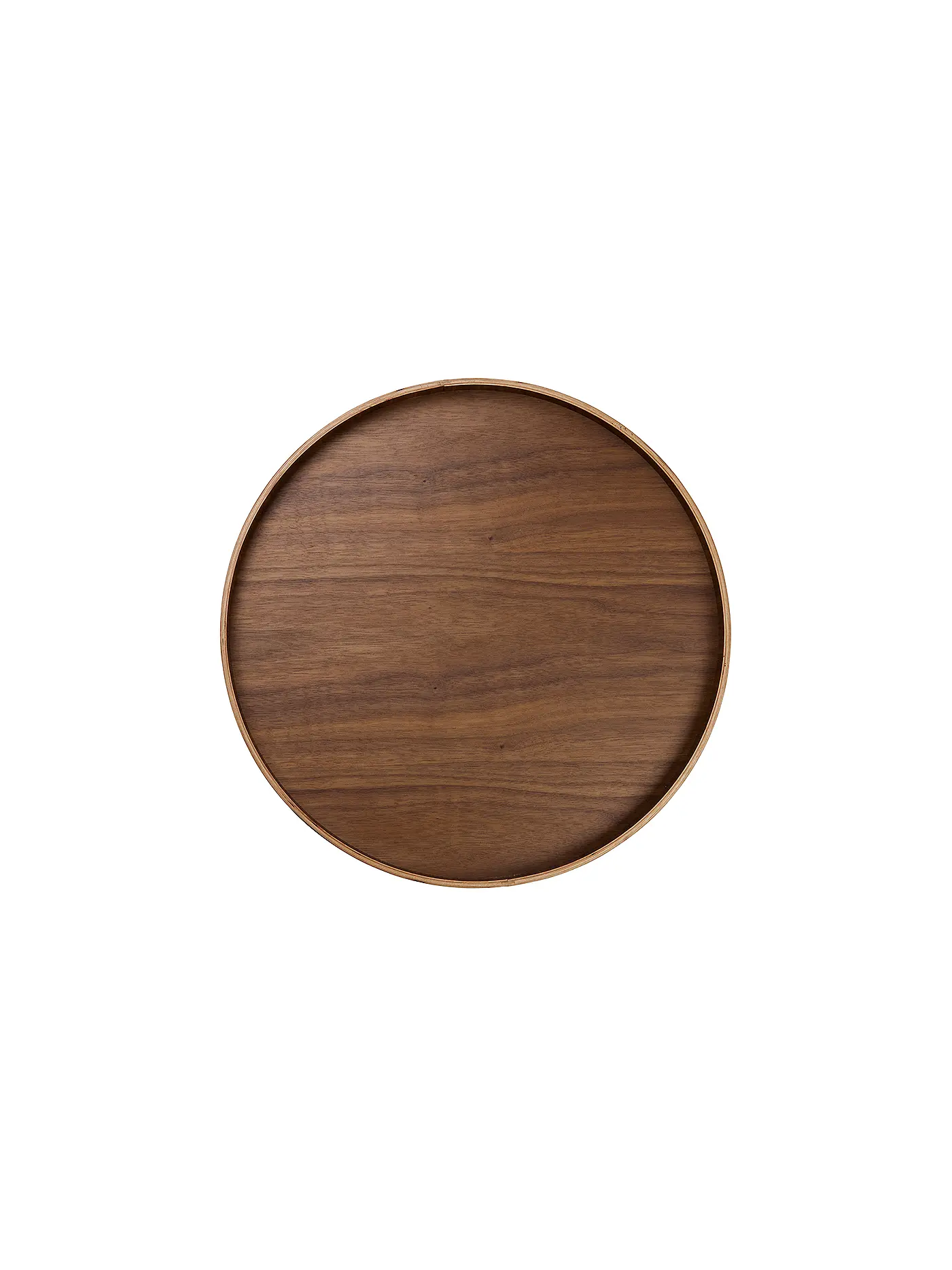 ASA SELECTION | Tablett auf Fuss rund 40cm WALLNUSS braun | braun
