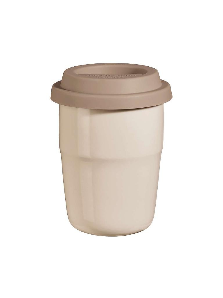 ASA SELECTION | Thermobecher mit Deckel "Cup & Go - Thermo" 0,2l (Creme/Braun) | creme