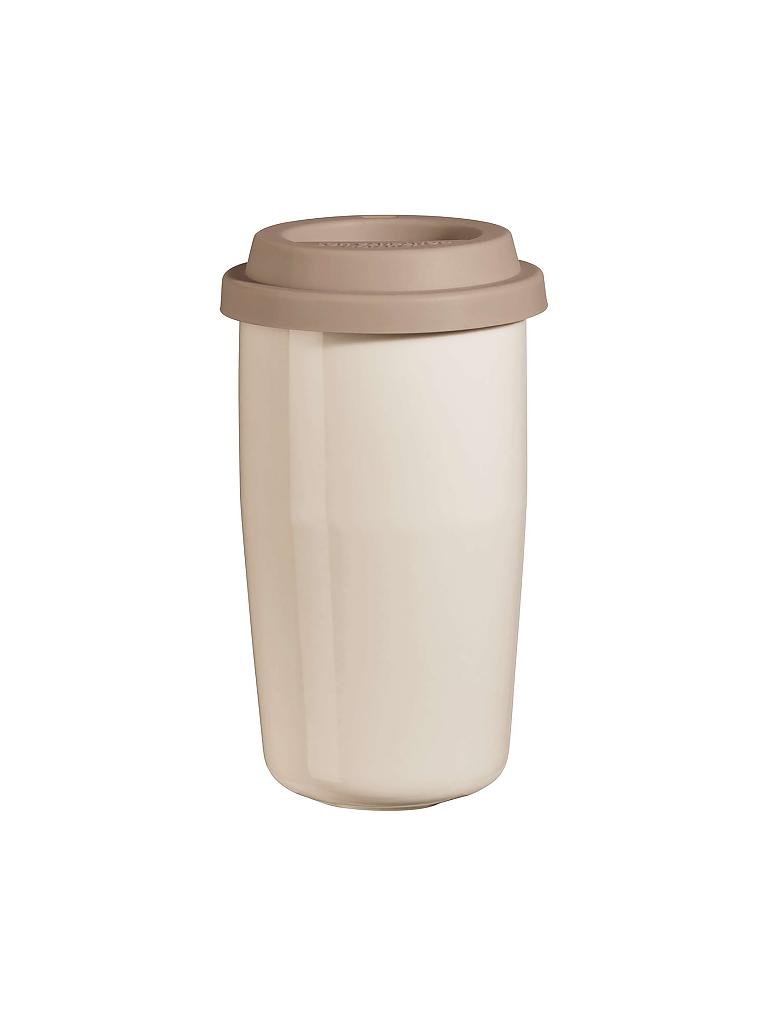 ASA SELECTION | Thermobecher mit Deckel "Cup & Go - Thermo" 0,35l (Creme/Braun) | creme