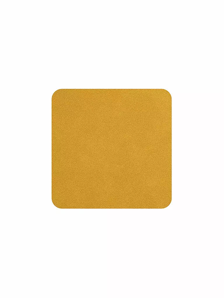 ASA SELECTION | Untersetzer Soft Leather 4er 10x10cm Amber | gelb