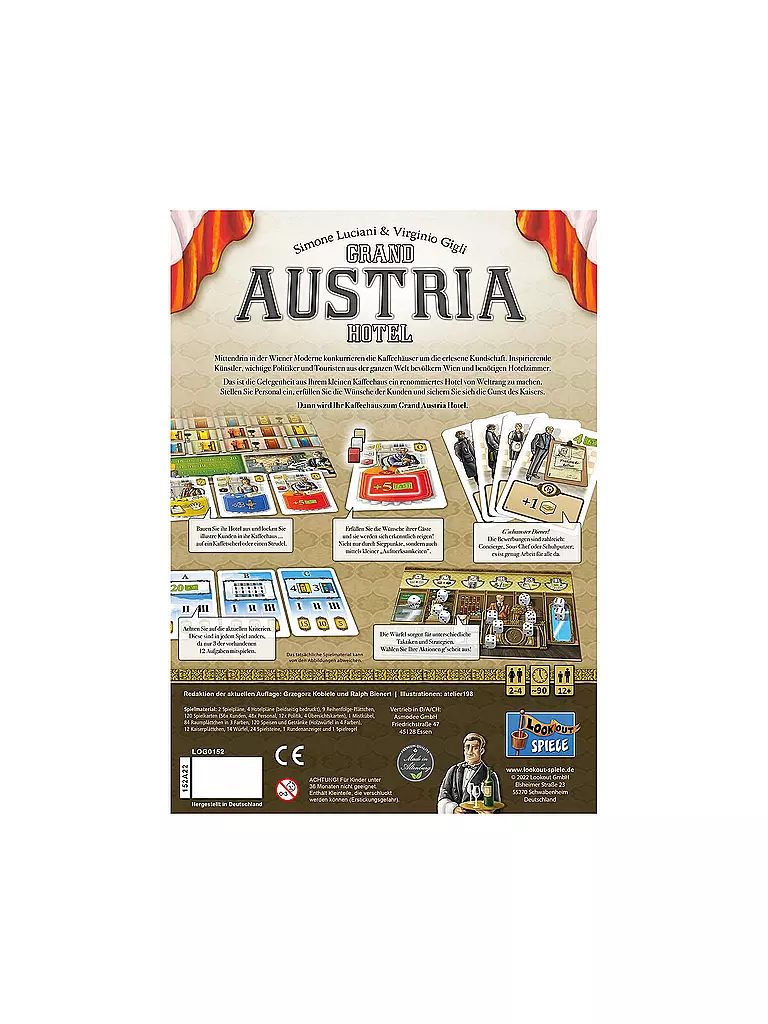 ASMODEE | Brettspiel - Grand Austria Hotel | keine Farbe